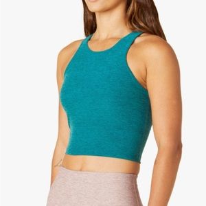 Beyond Yoga Spacedye Focus Cropped Tank Bay Blue Heather Medium